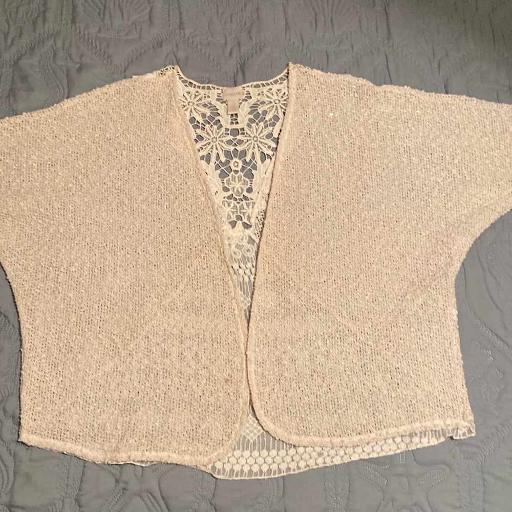 Chico’s Sweater w/lace Back